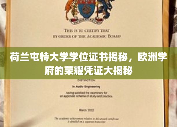 荷兰屯特大学学位证书揭秘，欧洲学府的荣耀凭证大揭秘