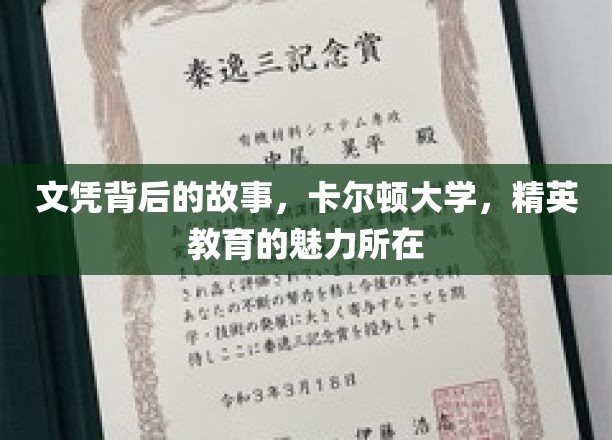 文凭背后的故事，卡尔顿大学，精英教育的魅力所在