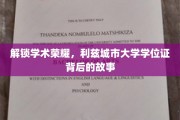 揭秘利兹荣耀，学位证背后的学术传奇