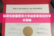 解码东新墨西哥大学成绩单，揭开学术成就的秘密面纱