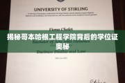 解码哥本哈根工程学院，学位证的非凡之旅