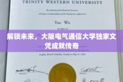 大阪电气通信大学，创新文凭引领未来，成就非凡传奇之路