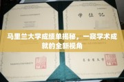 马里兰大学成绩单背后的学术奥秘，探索学术成就的独到视野