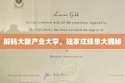解锁大阪产业大学，揭秘学子成就背后的秘密力量