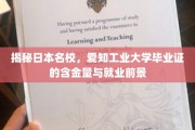 解码日本名企摇篮，爱知工业大学毕业证背后的价值与职场未来