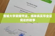 雪城大学毕业证背后的传奇，揭秘荣耀凭证的诞生历程