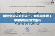 全球通行证背后的力量，揭秘利莫瑞克理工学院学位证的独特魅力