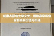 解码高学历光环，威廉杰瑟普大学文凭背后的无限可能