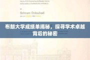 布朗大学成绩单背后的学术奥秘大揭秘