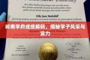 岭南精英之路，一探学子卓越成就与魅力风采