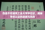 揭秘学历认证困境，伪造学位证背后的迷雾与风险