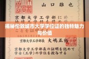 伦敦城市大学学位证，解码精英教育的全球通行证