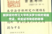 探寻纽约州立大学布法罗分校毕业证书中的传奇印记