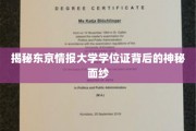揭开东京情报大学学位证的神秘光环