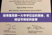 解码里昂第一大学学位证，揭秘名校证书背后的传奇故事