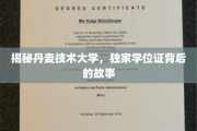 揭秘丹麦技术大学，独家学位证背后的故事