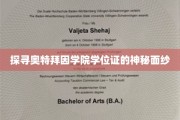 奥特拜因学院学位证背后的神秘魅力揭晓