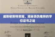 威斯敏斯特荣耀，揭秘真伪难辨的学位证书之谜