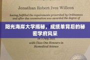 揭开阳光海岸大学的神秘面纱，探寻成绩单背后的学府魅力