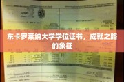 东卡罗莱纳荣耀，学位证书见证非凡成就之旅