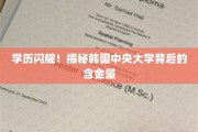 闪耀光环，韩国中央大学揭秘，探寻其教育价值与魅力