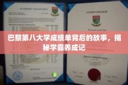 巴黎第八大学成绩单背后的故事，揭秘学霸养成记