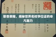 耶鲁之光，探寻世界顶级学府学位证书的神秘魅力