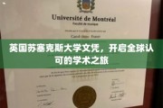 国际通行证，苏塞克斯大学文凭引领全球学术新篇章