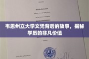 韦恩州立大学文凭，探寻学历背后的非凡传奇与价值
