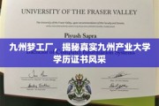 九州学历证书魅力全解析，梦工厂中的真实教育画卷