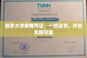 新罗大学荣耀通行证，证书背后蕴藏无限机遇