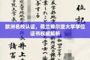解码荷兰蒂尔堡大学，欧洲名校学位证书背后的真知灼见
