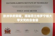 欧洲学术明珠，揭秘荷兰格罗宁根大学文凭的璀璨价值