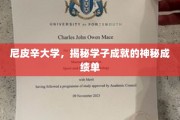 揭开尼皮辛大学学子卓越成就的神秘成绩单之谜