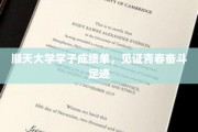 青春足迹，顺天大学学子成绩单背后的奋斗故事