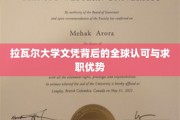 全球通行证，拉瓦尔大学文凭的求职魅力与认可度