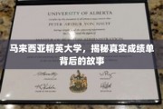 马来西亚精英大学，揭开成绩单背后的精彩历程