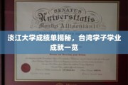 台湾高校学霸风采，淡江大学成绩单曝光，台湾学子学术实力大揭秘