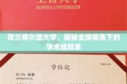 解码蒂尔堡大学，全球视野中的学术璀璨之光
