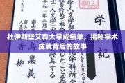 杜艾大学学霸养成记，揭秘杜伊斯堡艾森学子非凡成绩背后的秘密