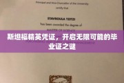 斯坦福精英秘籍，揭秘毕业证背后的无限可能