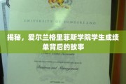 揭开爱尔兰格里菲斯学院成绩单背后的神秘面纱
