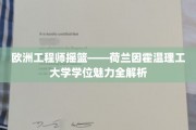 欧洲工程师摇篮——荷兰因霍温理工大学学位魅力全解析