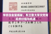 布兰登大学学历解析，揭开名校文凭的增值密码与广阔前景