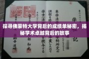 佛蒙特大学揭秘，揭开学术卓越背后的神秘面纱