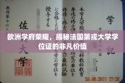 探寻法国第戎大学学位证的欧洲学术荣耀之路