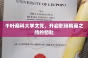 千叶商科学位，解锁职场精英之门