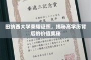 解码田纳西大学荣耀学位，探寻高学历的价值精髓