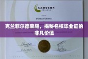克兰菲尔德传奇，名校毕业证背后的非凡影响力揭秘