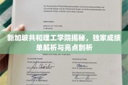 新加坡共和理工学院深度揭秘，成绩单解析与独到亮点洞察